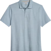 Joseph Abboud Modern Fit Slub Polo, Light Blue Stripe