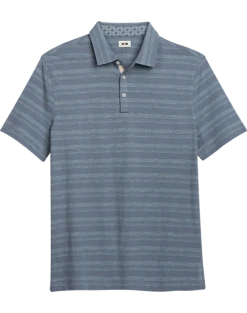 Joseph Abboud Modern Fit Polo, Slate Stripe