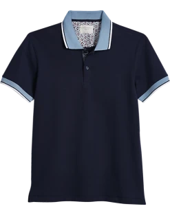 Con.Struct Four-way Stretch Modern Fit Polo, Navy
