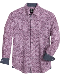 Michael Strahan Modern Fit Sport Shirt Lavender Floral