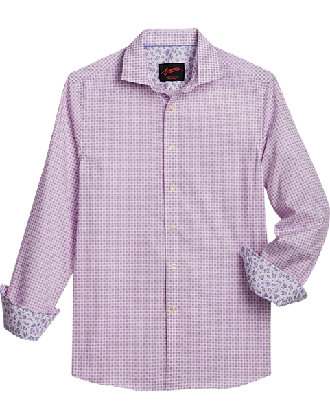 Egara Slim Fit Sport Shirt, Berry Foulard 1 Egara Slim Fit Sport Shirt, Berry Foulard