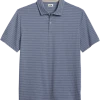 Joseph Abboud Modern Fit Polo, Slate Tonal Stripe