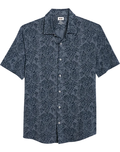 Joseph Abboud Modern Fit Sport Shirt, Slate Paisley 1 Joseph Abboud Modern Fit Sport Shirt, Slate Paisley