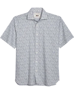 Joseph Abboud Modern Fit Sport Shirt, Slate Tattoo Print