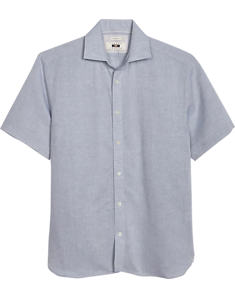 Joseph Abboud Modern Fit Linen Sport Shirt, Slate 1 Joseph Abboud Modern Fit Linen Sport Shirt, Slate