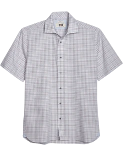 Joseph Abboud Modern Fit Sport Shirt, Gray Plaid