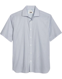 Joseph Abboud Modern Fit Short Sleeve Sport Shirt, Slate Medallion