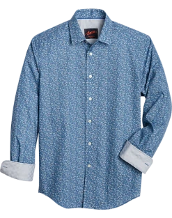 Egara Slim Fit Sport Shirt, Blue Floral