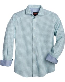 Egara Slim Fit Sport Shirt, Aqua Tile