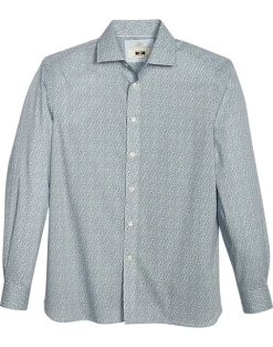 Joseph Abboud Modern Fit Sport Shirt, Slate Leaf Vine