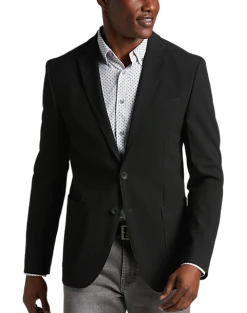 Awearness Kenneth Cole Slim Fit Soft Jacket, Black Seersucker