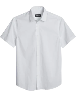 Awearness Kenneth Cole Slim Fit Short Sleeve Sport Shirt, White