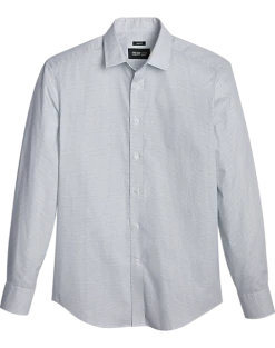 Awearness Kenneth Cole Slim Fit Sport Shirt, White Mini Moon