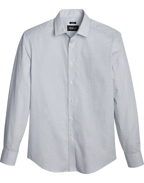 Awearness Kenneth Cole Slim Fit Sport Shirt, White Mini Moon 1 Awearness Kenneth Cole Slim Fit Sport Shirt, White Mini Moon