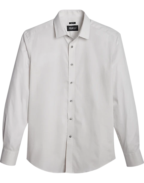 Awearness Kenneth Cole Slim Fit Sport Shirt, Silver Gridlock 1 Awearness Kenneth Cole Slim Fit Sport Shirt, Silver Gridlock
