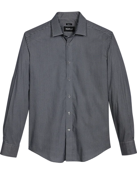 Awearness Kenneth Cole Slim Fit Spread Collar Sport Shirt, Navy Check 1 Awearness Kenneth Cole Slim Fit Spread Collar Sport Shirt, Navy Check
