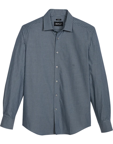 Awearness Kenneth Cole Slim Fit Spread Collar Sport Shirt, Charcoal Check 1 Awearness Kenneth Cole Slim Fit Spread Collar Sport Shirt, Charcoal Check