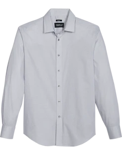 Awearness Kenneth Cole Slim Fit Spread Collar Sport Shirt, Light Blue Dot
