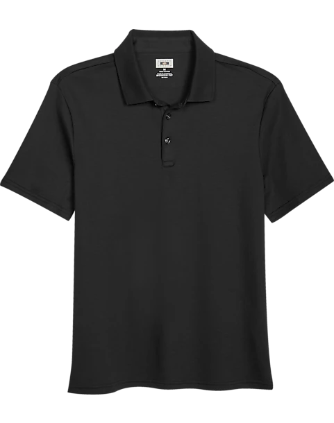 Joseph Abboud Modern Fit Luxe Cotton Polo, Black 1 Joseph Abboud Modern Fit Luxe Cotton Polo, Black