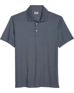Joseph Abboud Modern Fit Luxe Cotton Polo, Slate Gray