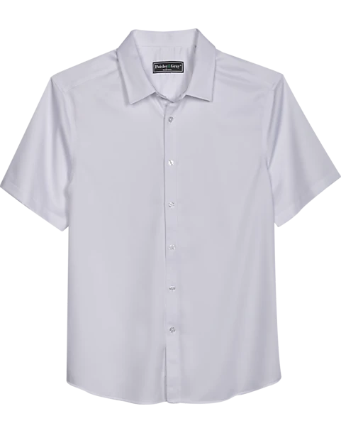 Paisley & Gray Slim Fit Spread Collar Sport Shirt, White 1 Paisley & Gray Slim Fit Spread Collar Sport Shirt, White