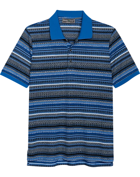 Paisley & Gray Slim Fit Polo, Blue & Black Multi Stripe 1 Paisley & Gray Slim Fit Polo, Blue & Black Multi Stripe