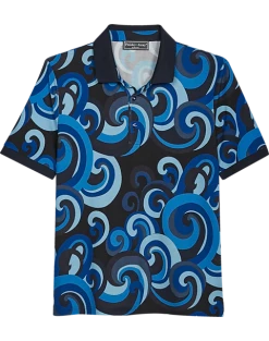 Paisley & Gray Polo, Navy Waves