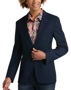 Paisley & Gray Slim Fit Soft Jacket, Navy