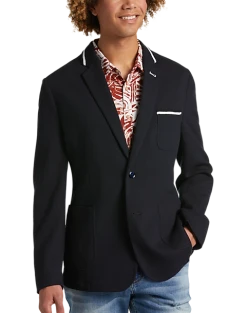 Paisley & Gray Slim Fit Knit Blazer, Navy