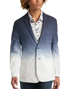 Paisley & Gray Slim Fit Blazer, Blue & White Ombre Tie Dye