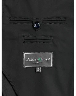 Paisley & Gray Slim Fit Casual Jacket, Black -Joseph Abboud Sales MW40 6NFE 02 PAISLEY GRAY BLACK ALT2