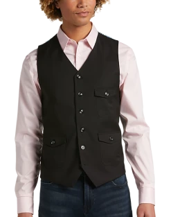 Paisley & Gray Slim Fit Vest, Black