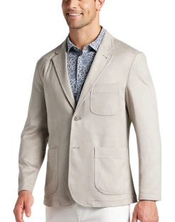 Joseph Abboud Modern Fit Ultrasuede Sport Coat, Light Gray