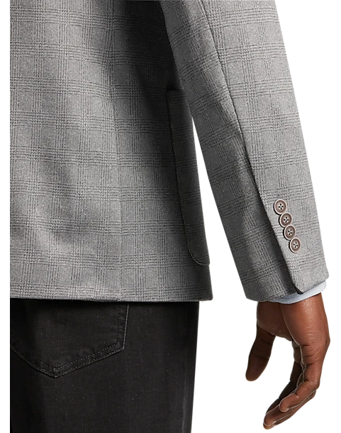 Awearness Kenneth Cole Modern Fit Soft Jacket, Gray Plaid 2 Awearness Kenneth Cole Modern Fit Soft Jacket, Gray Plaid - Image 2