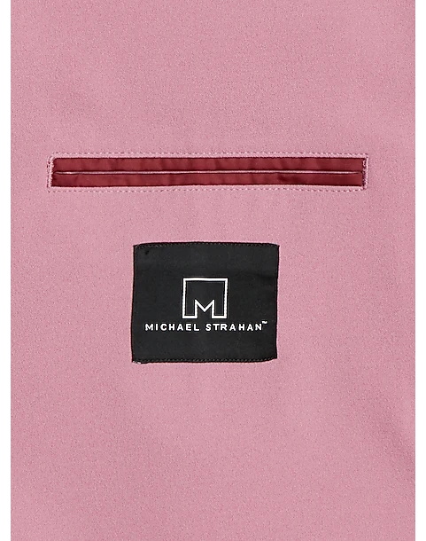 Michael Strahan Modern Fit Notch Lapel Crepe Knit Soft Jacket, Pink 3 Michael Strahan Modern Fit Notch Lapel Crepe Knit Soft Jacket, Pink - Image 3