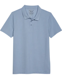 Lucky Brand Classic Fit Burnout Pique Polo, Medium Blue