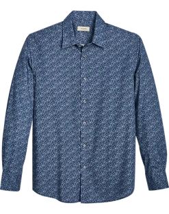 Jaymes Modern Fit Spread Collar Sport Shirt, Blue Liberty Floral