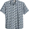 Jaymes Modern Fit Camp Shirt, Blue Floral