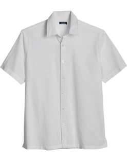 Zanetti Modern Fit Camp Shirt, White