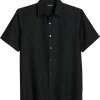 Zanetti Modern Fit Camp Shirt, Black Mini Dots