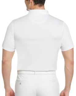 Alternative view of PGA Tour Classic Fit Printed Polo, White Asymmetric Tropical