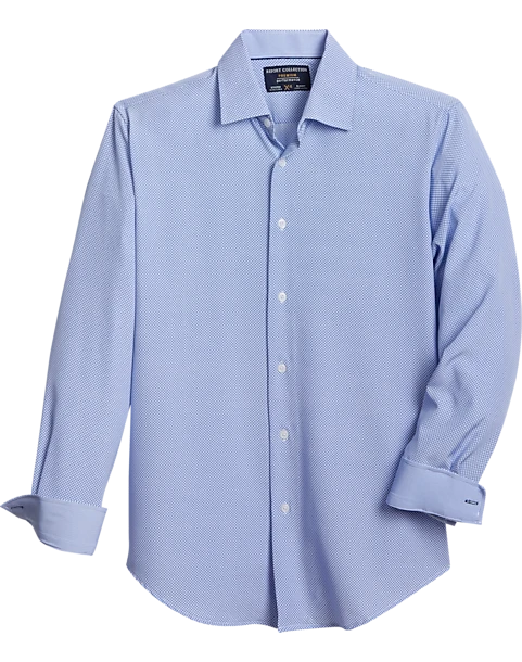 Report Collection Modern Fit Four-Way Stretch Sport Shirt, Navy Blue Diamond 1 Report Collection Modern Fit Four-Way Stretch Sport Shirt, Navy Blue Diamond