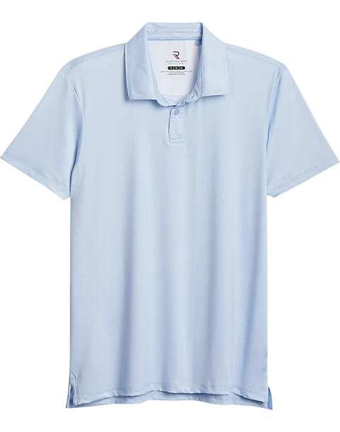 Report Collection Modern Fit Knit Polo, Light Blue 1 Report Collection Modern Fit Knit Polo, Light Blue