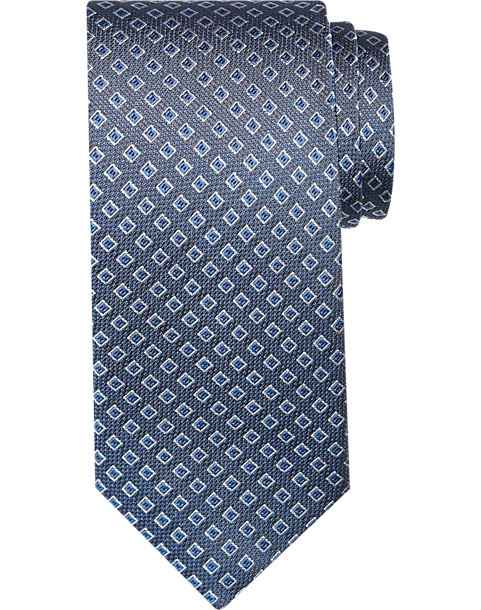 Calvin Klein Narrow Tie, Blue Check 1 Calvin Klein Narrow Tie, Blue Check