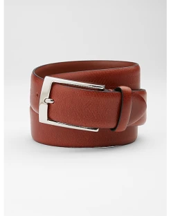 Joseph Abboud Feather Edge Belt, Cognac Herringbone