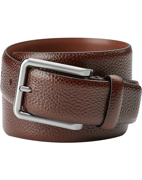 Joseph Abboud Feather Edge Leather Belt, Burgundy 1 Joseph Abboud Feather Edge Leather Belt, Burgundy