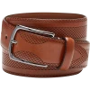 Joseph Abboud Feather Edge Leather Belt, Cognac