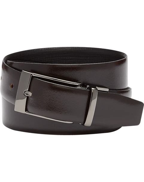 Joseph Abboud Feather Edge Reversible Textured Leather Belt, Black 2 Joseph Abboud Feather Edge Reversible Textured Leather Belt, Black - Image 2