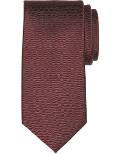 Pronto Uomo Narrow Tie, Burgundy Geo